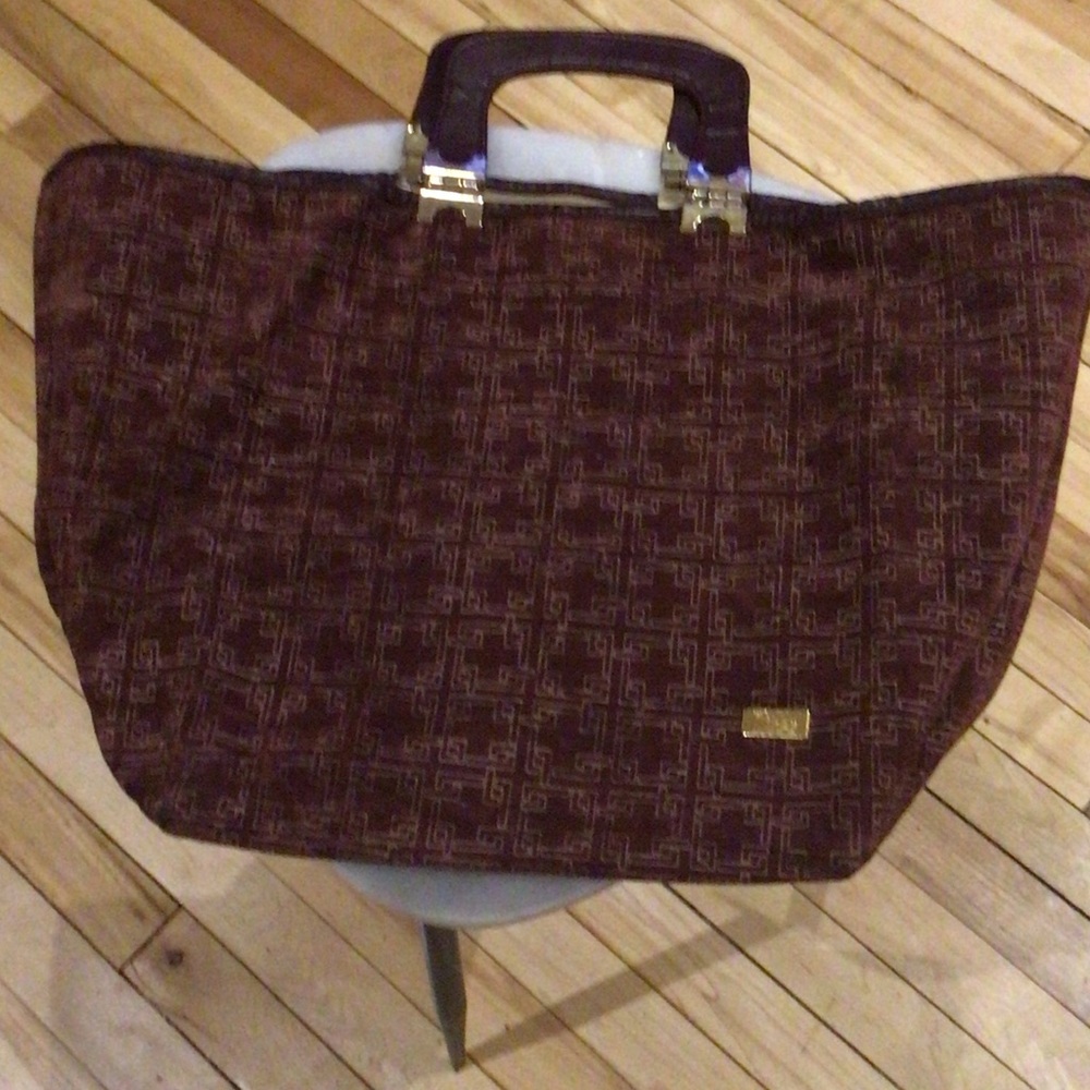 Elegant Burgundy Suede Tote Bag
